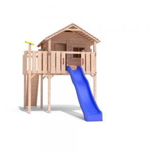 Spielhaus mit Rutsche Holz